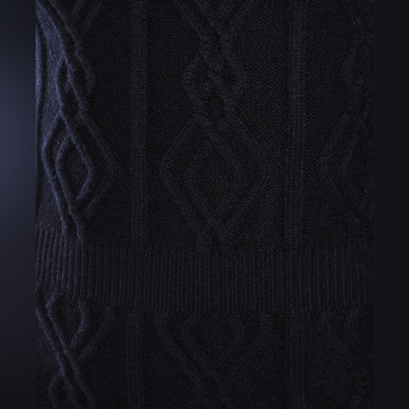 Lulu’s Favorite Days Midnight Blue Cable Knit Mini Sweater Dress - Picture 7 of 8
